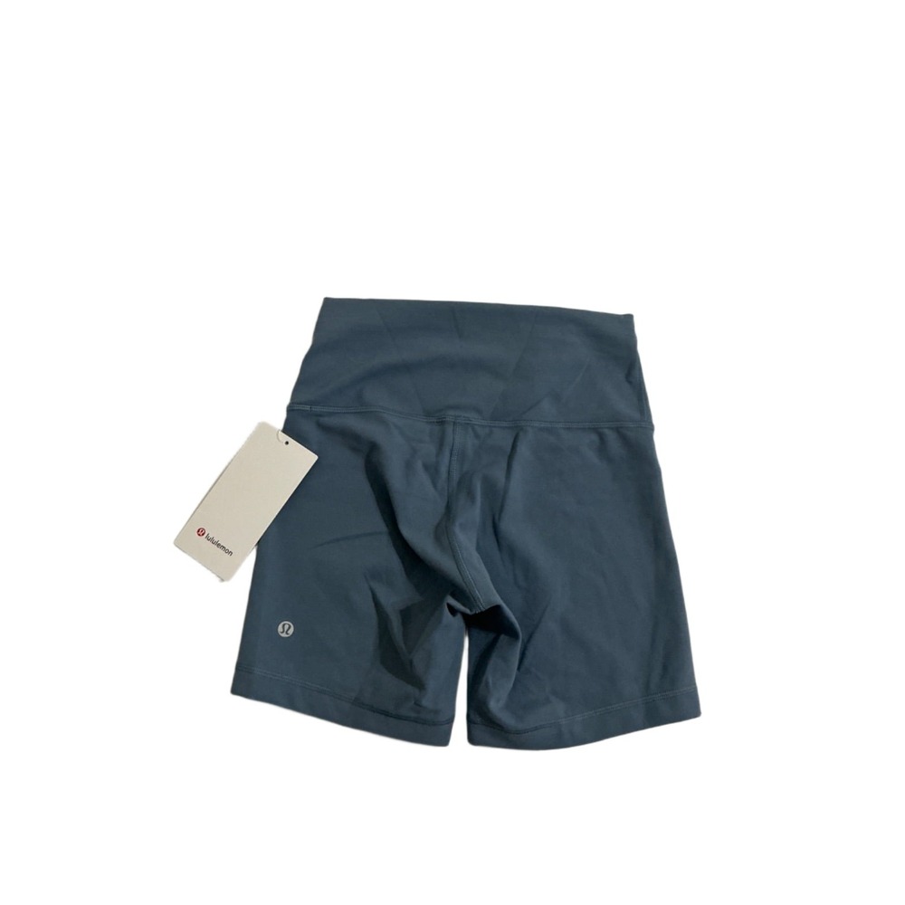Lululemon Wunder Train High-Rise Short 6" Size 6 Steel Blue Bike Shorts NWT